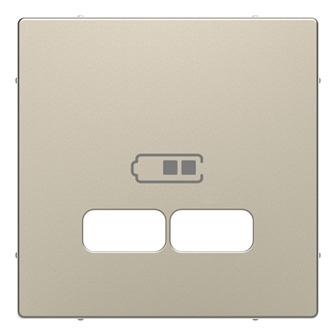 Изображение Розетка USB двойная для зарядки Merten D-life, сахара