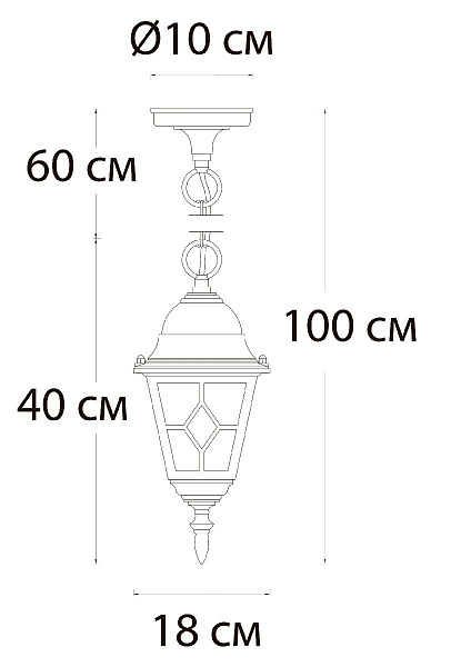 Изображение Уличный подвесной светильник Arte Lamp Madrid A1541SO-1BN