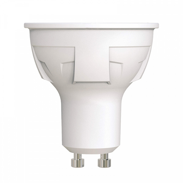 Изображение Лампа светодиодная диммируемая (UL-00003990) Uniel GU10 6W 3000K матовая LED-JCDR 6W/WW/GU10/FR/DIM PLP01WH