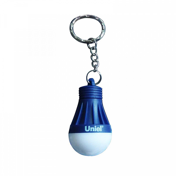 Изображение Фонарь-брелок светодиодный «Uniel» (UL-00004093) Uniel Standard Mini от батареек 55х30 S-KL023-T Blue