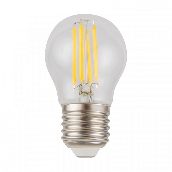 Изображение Лампа светодиодная филаментная диммируемая Voltega E27 5W 3000K шар прозрачный VG10-G1E27warm5W-FD 8466
