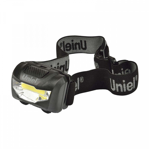 Изображение Налобный светодиодный фонарь (UL-00001379) Uniel от батареек 120 лм S-HL017-C Black