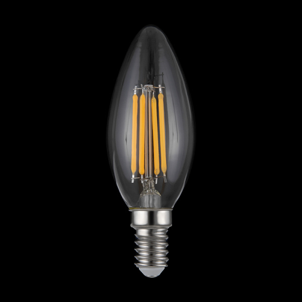 Изображение Лампа светодиодная филаментная диммируемая Voltega E14 5W 4000K свеча прозрачная VG10-C1E14cold5W-FD 8461