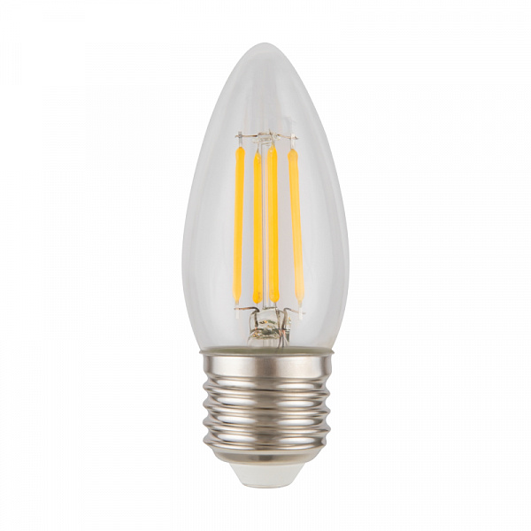 Изображение Лампа светодиодная филаментная диммируемая Voltega E27 5W 3000K свеча прозрачная VG10-C1E27warm5W-FD 8462
