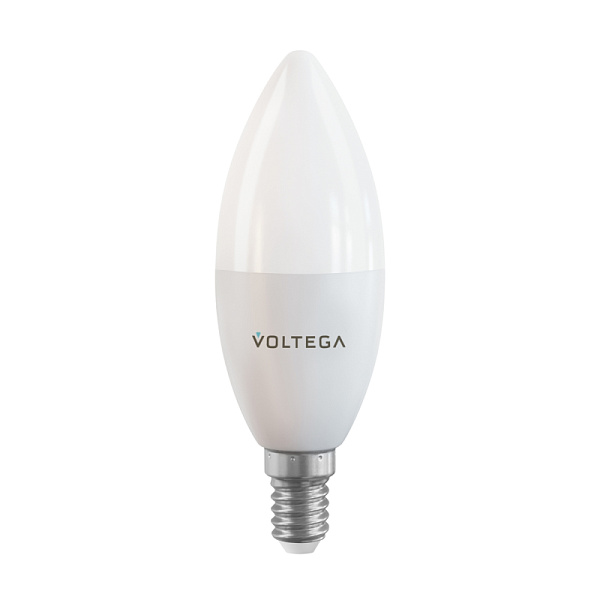 Изображение Лампа светодиодная Voltega E14 5W 2700K свеча матовая 2427