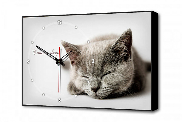 Изображение Настенные часы Серая кошка Timebox Toplight 37х60х4см TL-C5022