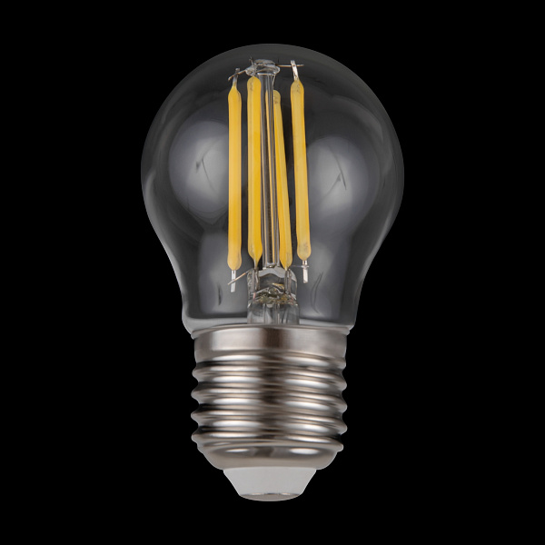 Изображение Лампа светодиодная филаментная диммируемая Voltega E27 5W 3000K шар прозрачный VG10-G1E27warm5W-FD 8466