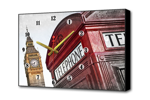 Изображение Настенные часы Красная будка II Timebox Toplight 37х60х4см TL-C5010