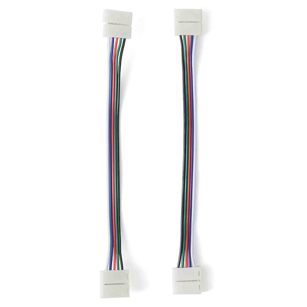 Изображение Комплект коннекторов Apeyron (2 клипсы с проводами) для RGBW ленты 12 мм 09-74