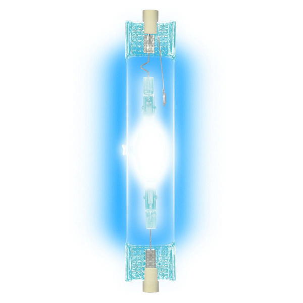 Изображение Лампа металлогалогенная линейная (04850) Uniel R7s 150W прозрачная MH-DE-150/BLUE/R7s