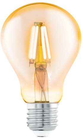 Изображение Лампа светодиодная филаментная Eglo E27 4W 2200К янтарь 11555
