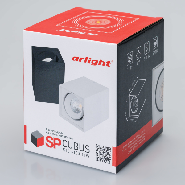 Изображение Накладной светильник Arlight SP-Cubus-S100x100-11W Day4000 023081(2)