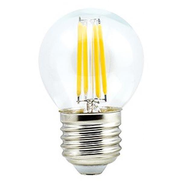 Изображение Лампа светодиодная филаментная (UL-00003252) Uniel E27 7,5W 3000K прозрачная LED-G45-7,5W/WW/E27/CL GLA01TR
