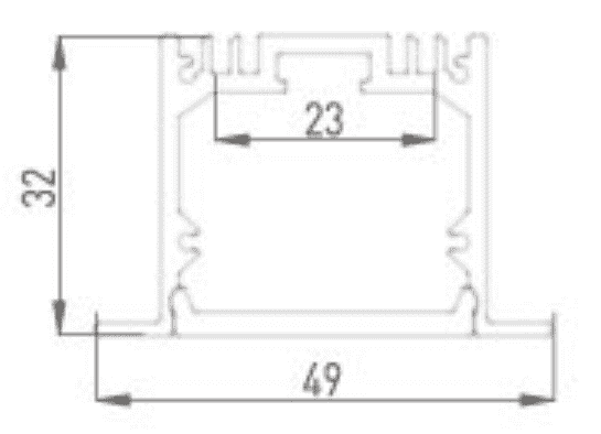 Изображение Алюминиевый профиль DesignLed LE.4932-R 010356