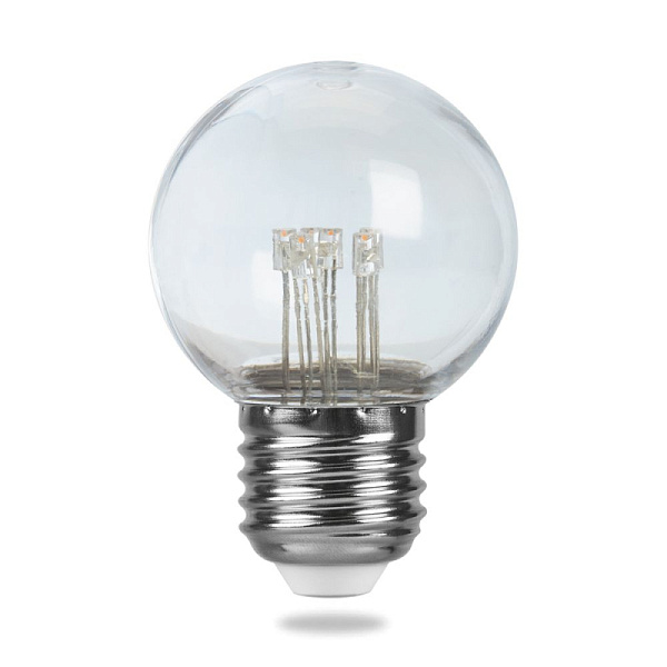 Изображение Лампа светодиодная Feron E27 1W 2700K Грибок Прозрачная LB-372 25909