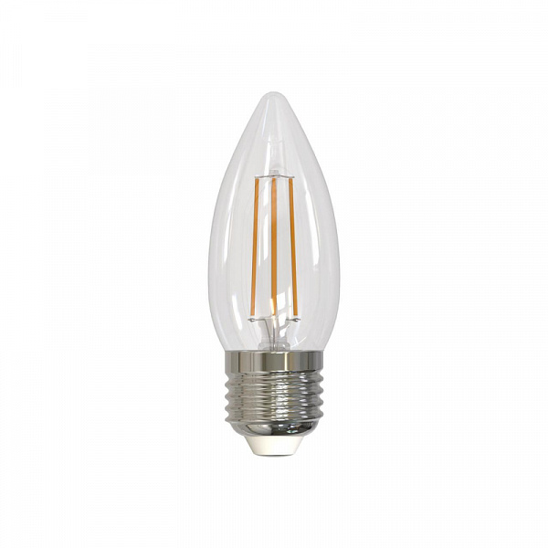 Изображение Лампа светодиодная филаментная (UL-00005167) Uniel E27 11W 4000K прозрачная LED-C35-11W/4000K/E27/CL PLS02WH