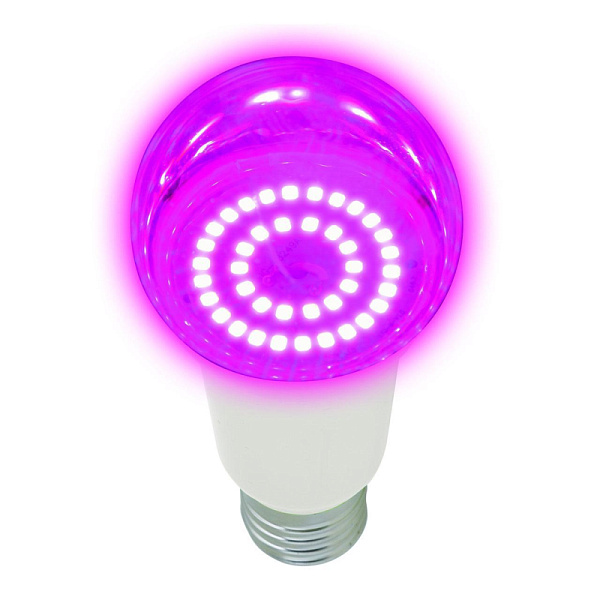 Изображение Лампа светодиодная для растений (UL-00006260) Uniel E27 14W прозрачная LED-A60-14W/SPSB/E27/CL PLP30WH
