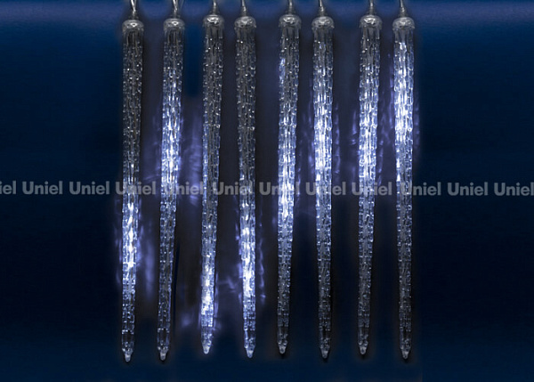 Изображение Светодиодная гирлянда (11125) Uniel занавес Сосульки 220V синий ULD-E3005-300/DTK BLUE IP44 ICICLE