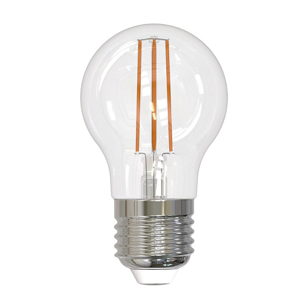 Изображение Лампа светодиодная филаментная (UL-00005179) Uniel E27 11W 4000K прозрачная LED-G45-11W/4000K/E27/CL PLS02WH