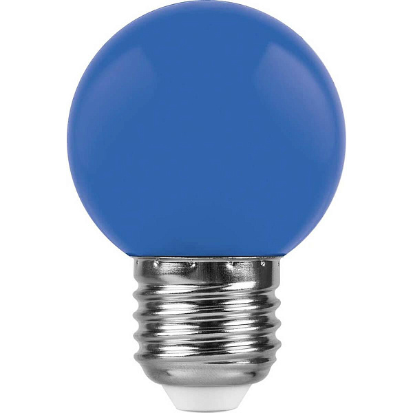 Изображение Лампа светодиодная Feron E27 1W синий Свеча Матовая LB-376 25925
