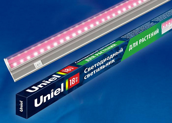 Изображение Линейный светодиодный светильник для растений (UL-00002992) Uniel ULI-P20-18W/SPSB IP40 White