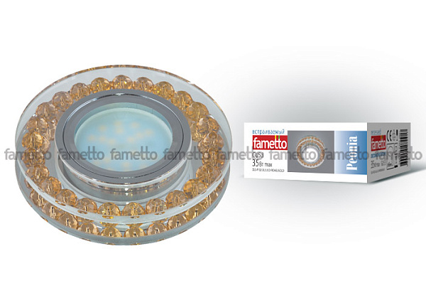 Изображение Встраиваемый светильник Fametto Peonia DLS-P102 GU5.3 CHROME/GOLD 09985