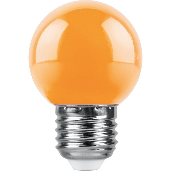 Изображение Лампа светодиодная Feron LB-37 шар E27 1W оранжевый 38124