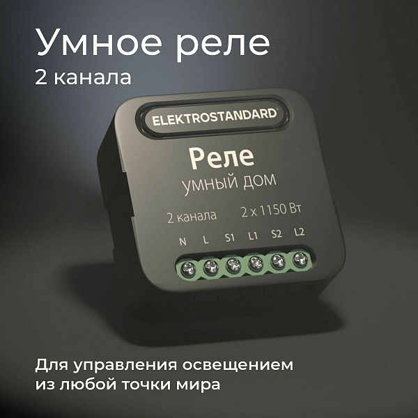 Изображение Умное двухканальное реле Elektrostandard 4690389185083 a059326