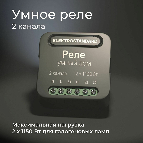 Изображение Умное двухканальное реле Elektrostandard 4690389185083 a059326