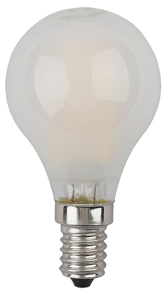 Изображение Лампа светодиодная Эра E14 5W 2700K F-LED P45-5W-827-E14 frost Б0027929