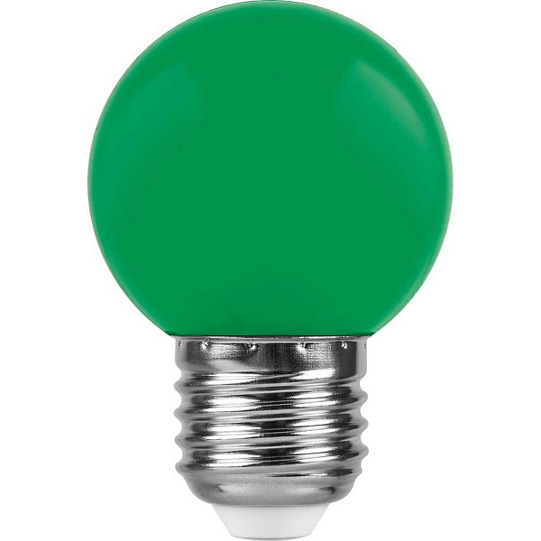 Изображение Лампа светодиодная Feron E27 1W зеленый Свеча Матовая LB-376 25926