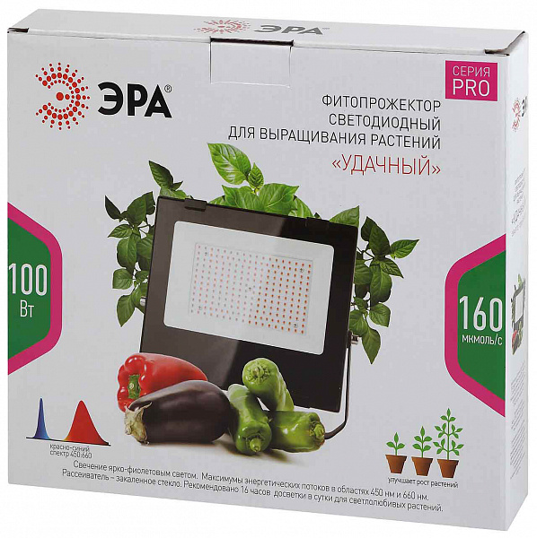 Изображение Фитопрожектор для растений ЭРА FITO-100W-RB-LED Б0046369