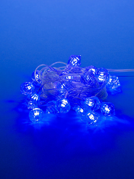 Изображение Светодиодная гирлянда (07922) Uniel 220V синий LD-S0280-020/DTA BLUE IP20 DIAMONDS