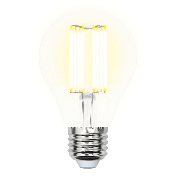 Изображение Лампа светодиодная филаментная (UL-00005897) Volpe E27 23W 3000K прозрачная LED-A70-23W/3000K/E27/CL PLS02WH