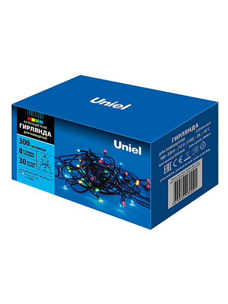 Изображение Светодиодная гирлянда Uniel (UL-00007311) разноцветный ULD-S3000-300/DGA Multi IP20