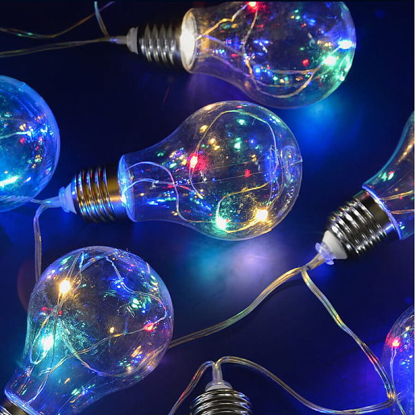 Изображение Гирлянда на солнечных батареях 400см разноцветная (UL-00003332) Uniel Лампочки USL-S-126/PT4000 Bulbs