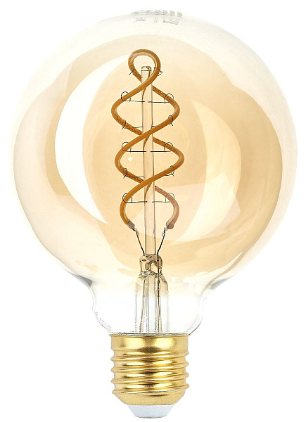 Изображение Лампа светодиодная Эра E27 7W 2400K F-LED G95-7W-824-E27 spiral gold Б0047663