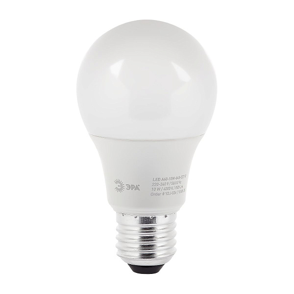 Изображение Лампа светодиодная Эра E27 10W 4000K LED A60-10W-840-E27 R Б0049635