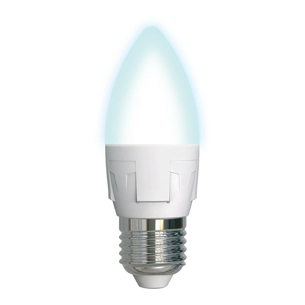 Изображение Лампа светодиодная (UL-00002412) Uniel E27 7W 4000K матовая LED-C37 7W/NW/E27/FR PLP01WH