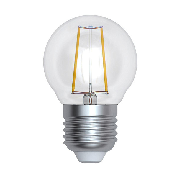 Изображение Лампа светодиодная филаментная (UL-00005174) Uniel E27 9W 3000K прозрачная LED-G45-9W/3000K/E27/CL PLS02WH