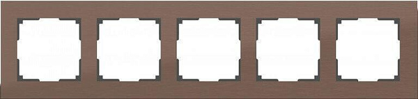 Изображение Рамка Werkel Aluminium на 5 постов алюминий коричневый WL11-Frame-05 4690389073724