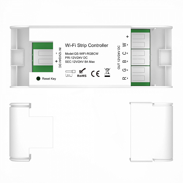 Изображение WIFI контроллер RGBCW для светодиодных лент ST Luce Functional 12/24V 8A ST9000.500.01RGBCW