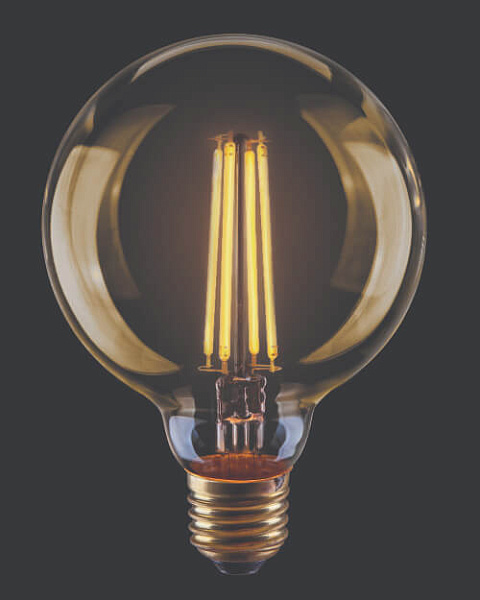 Изображение Лампа светодиодная филаментная Voltega E27 6W 2800К золотая VG10-ST64Gwarm6W 5526