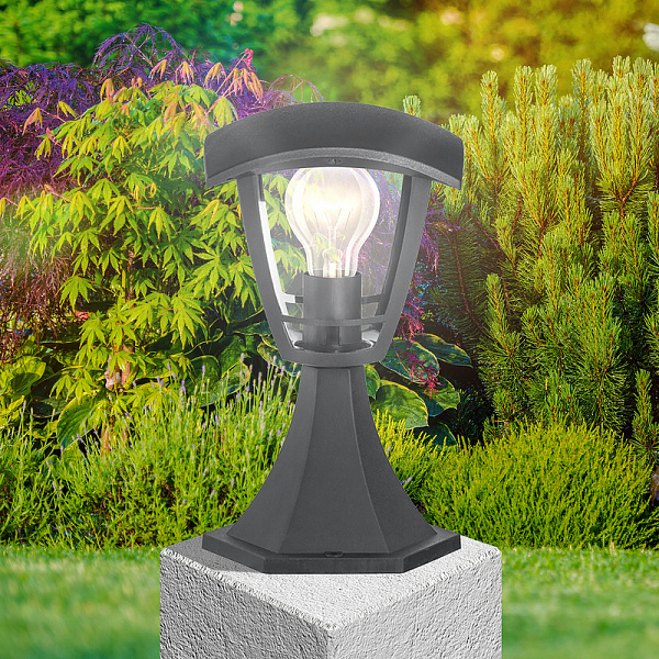 Изображение Садово-парковый светильник ЭРА НТУ 07-40-001 «Валенсия» серый Б0051209