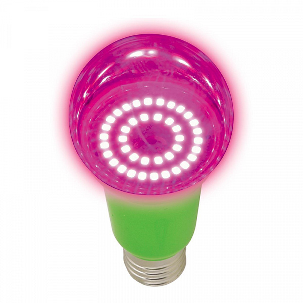 Изображение Лампа светодиодная для растений (UL-00004581) Uniel E27 8W прозрачная LED-A60-8W/SPSB/E27/CL PLP30GR
