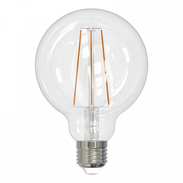 Изображение Лампа светодиодная филаментная (UL-00004865) Uniel E27 15W 4000K прозрачная LED-G95-15W/4000K/E27/CL PLS02WH