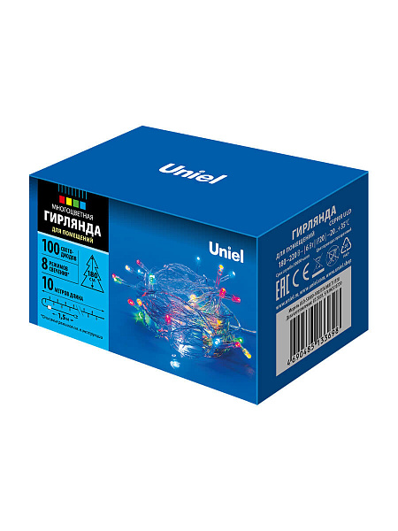 Изображение Светодиодная гирлянда Uniel (UL-00007199) разноцветный ULD-S1000-100/DTA Multi IP20