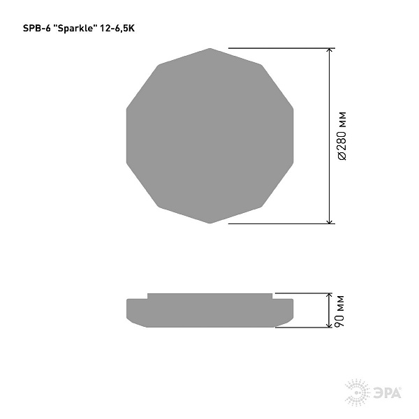 Изображение Потолочный светильник Эра SPB-6-12-6,5K Sparkle Б0034978