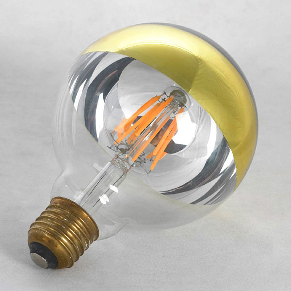 Изображение Лампа светодиодная Lussole LOFT Е27 6W 2600K золото шар прозрачный GF-L-2107
