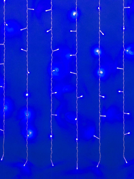 Изображение Светодиодная гирлянда Uniel бахрома (07950) синий ULD-B3010-200/DTA Blue IP20